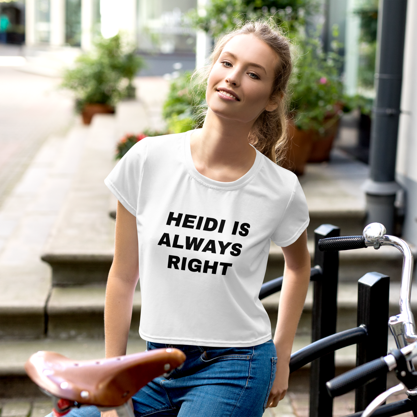 Heidi is always right - White Crop Tee